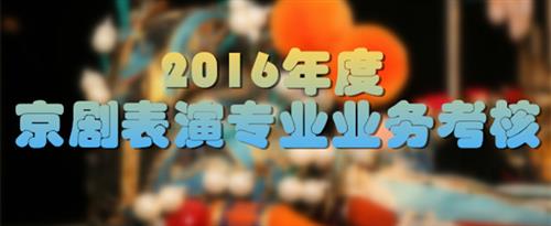 抽插jb艹穴文章国家京剧院2016年度京剧表演专业业务考...